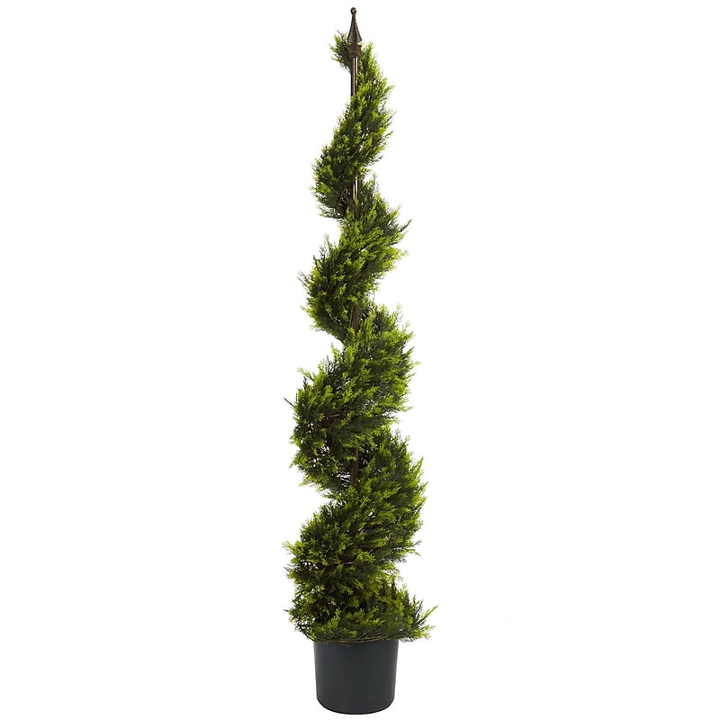 Nearly Natural 5325 5' Cypress Spiral Tree in Pot image 1