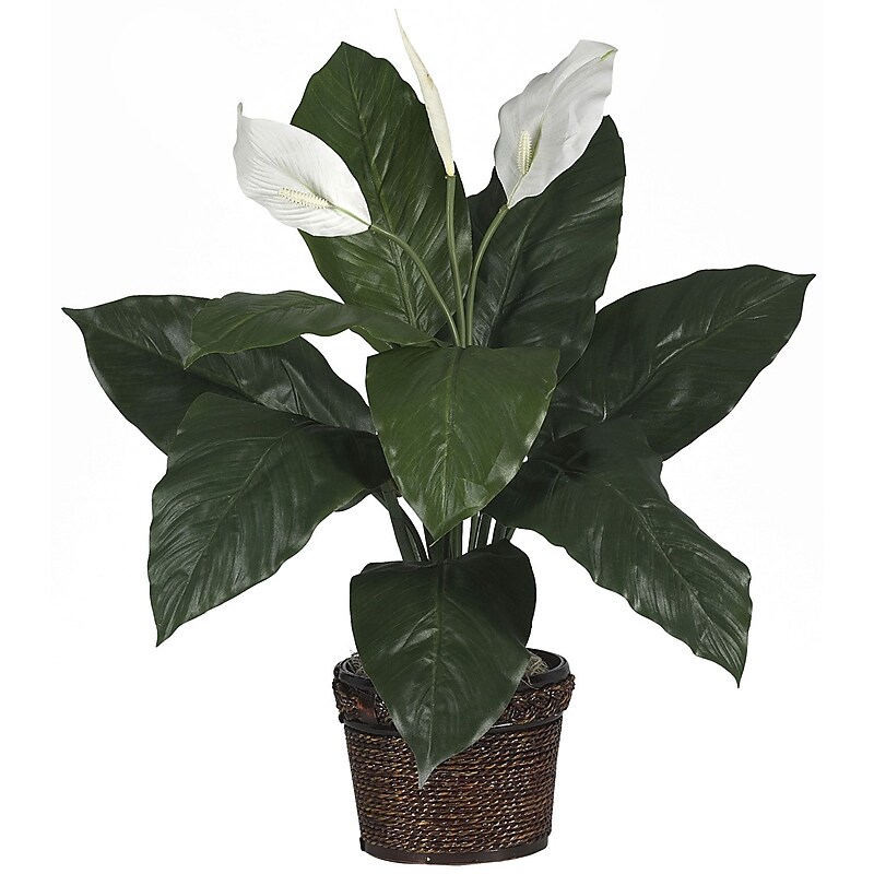 Nearly Natural Spathyfillum Plant in Pot (6518) image 1