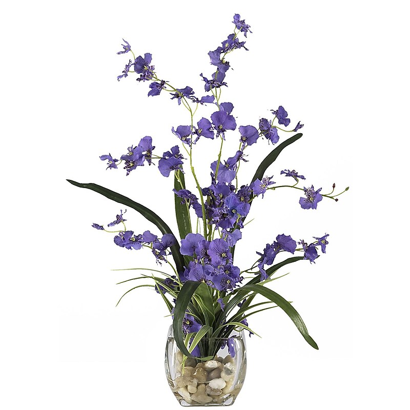 Nearly Natural 1119-PP Dancing Lady Floral Arrangements, Purple image 1
