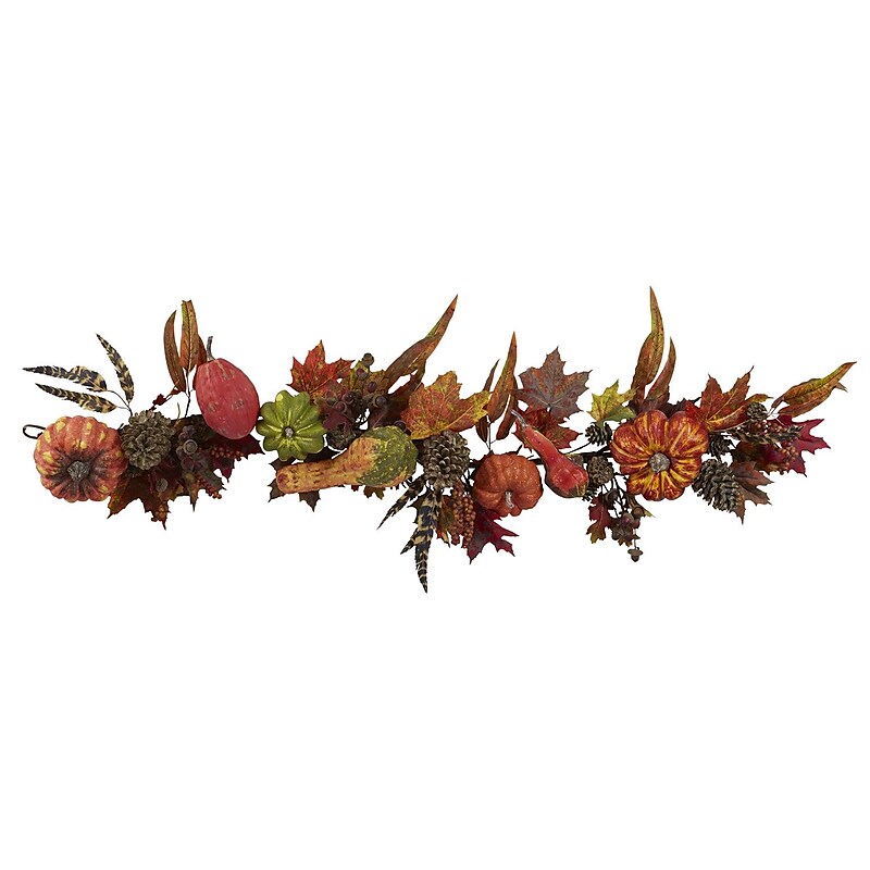 Nearly Natural 4938 Pumpkin and Gourd Garland image 1