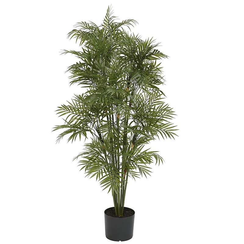 Nearly Natural 5339 4' Plastic Parlour Palm Tree in Pot image 1