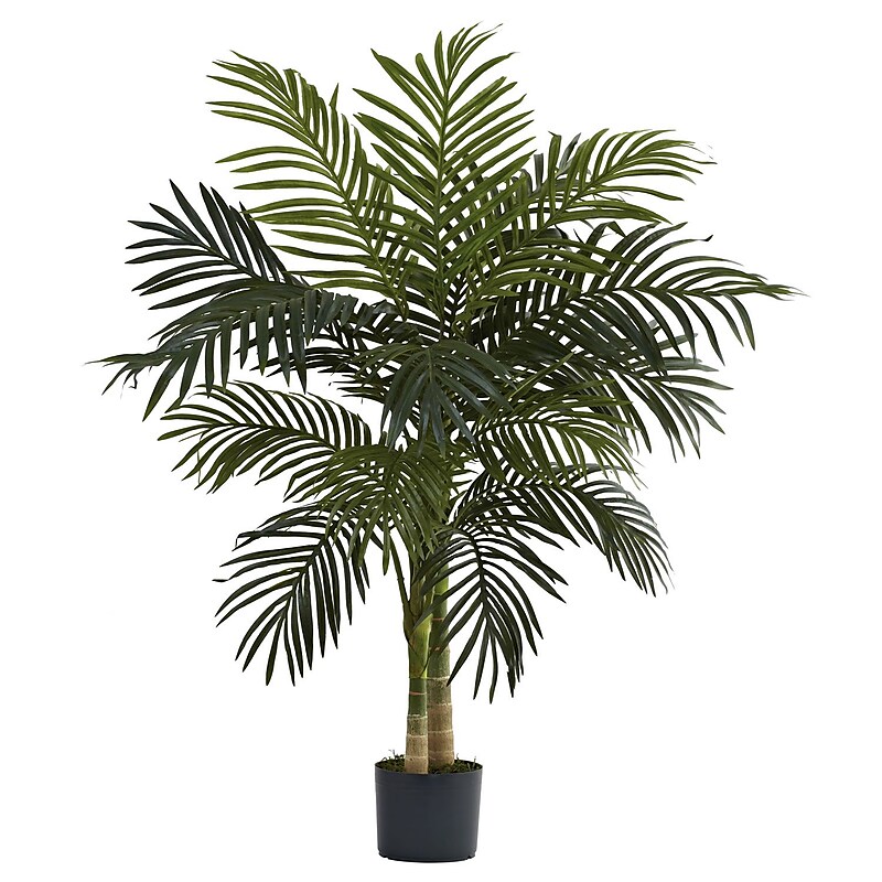 Nearly Natural 5357 4' Golden Cane Palm Tree in Pot image 1