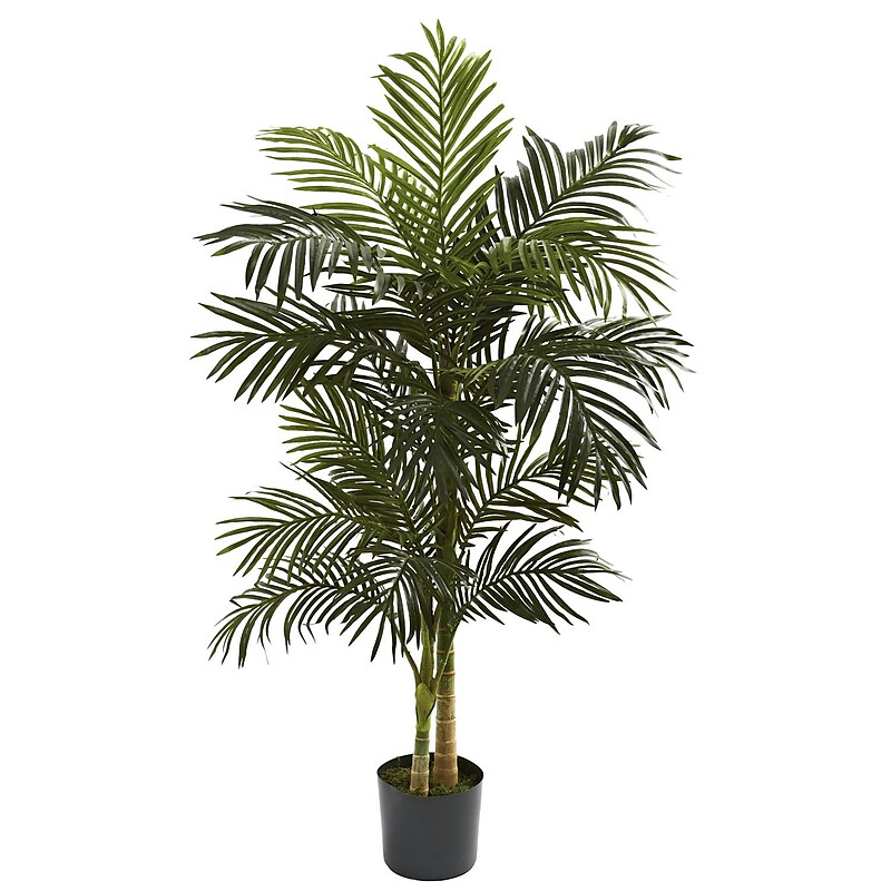 Nearly Natural 5358 5' Golden Cane Palm Tree in Pot image 1