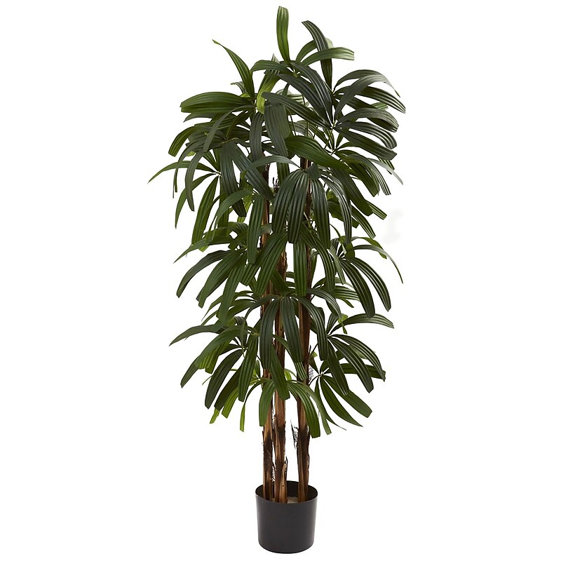 Nearly Natural 5401 4' Raphis Palm Tree in Pot image 1
