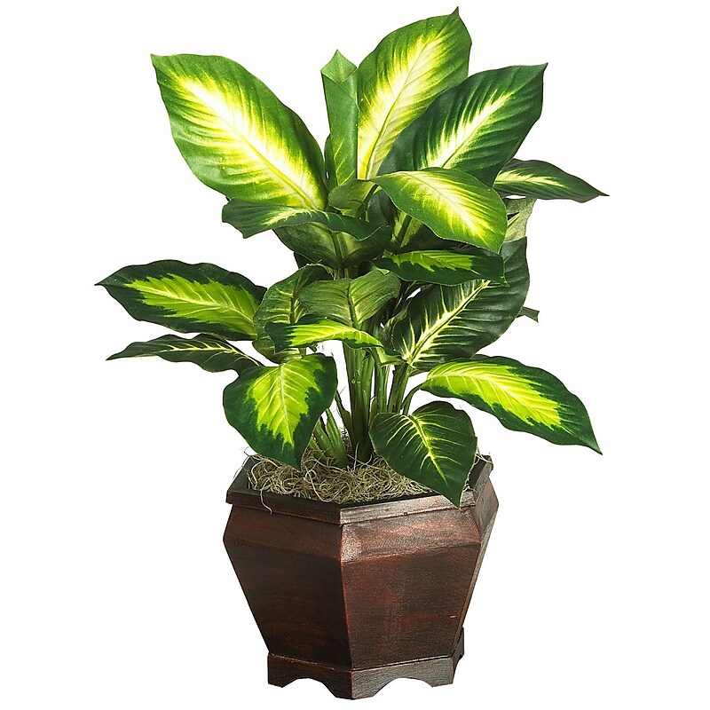 Nearly Natural 6592 Golden Dieffenbachia Silk Plant in Pot image 1