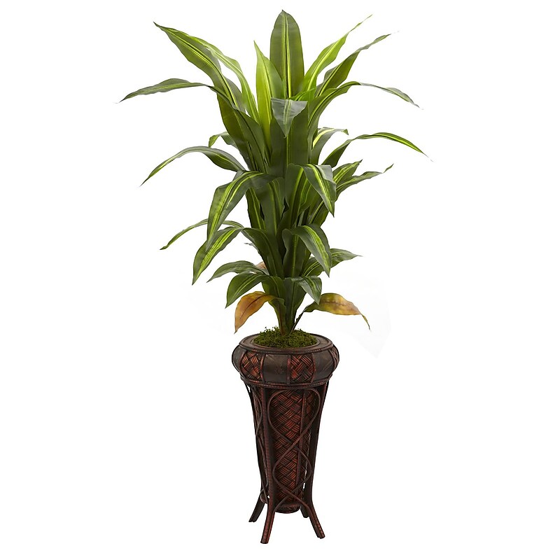 Nearly Natural 6671 Dracaena Floor Plant in Decorative Vase image 1