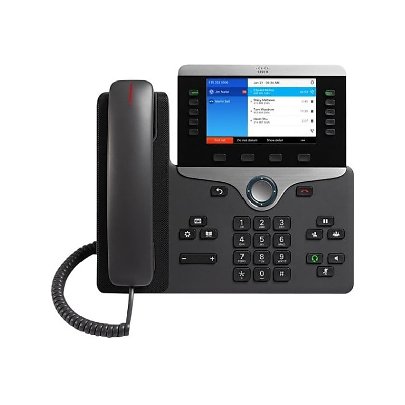 Cisco™ 8841 5 Lines Wall Mountable IP Phone, Black image 1