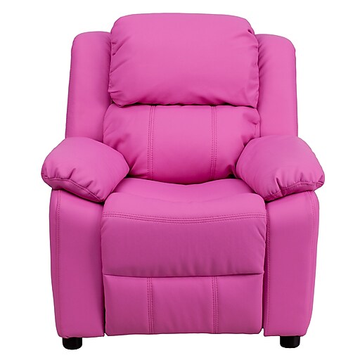 Flash Furniture Deluxe Wood Recliner, Hot Pink (BT7985KIDHOTPK) Staples