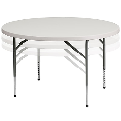 Flash Furniture 48Dia. Height Adjustable Folding Table, White (RB48ADJ)