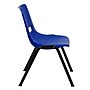 Flash Furniture Hercules Shell Ergonomic Stack Chair With Black Frame and 14" Seat, Navy, 15/Pack~#|#~m001364726_sc7
