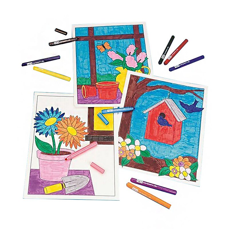 S&S Floral Still Life Posters Craft Kit, 12/Pack (GP1595) image 1