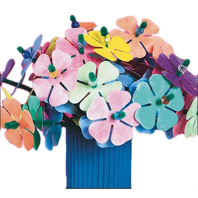 S&S Watercolor Flowers Craft Kit, 300/Pack (GP1137) image 1