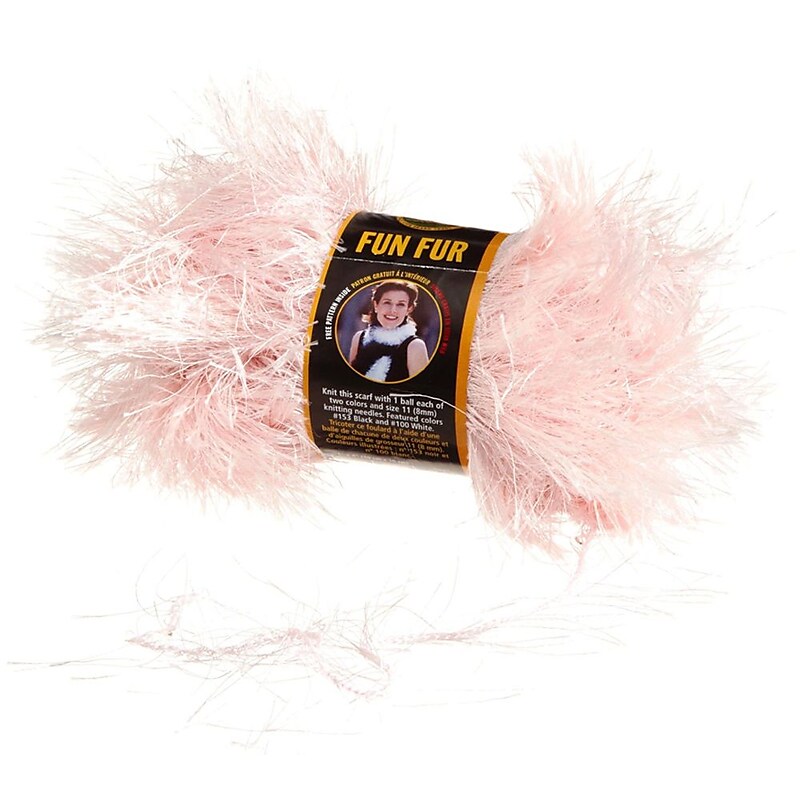 Fun Fur Yarn, Soft Pink image 1