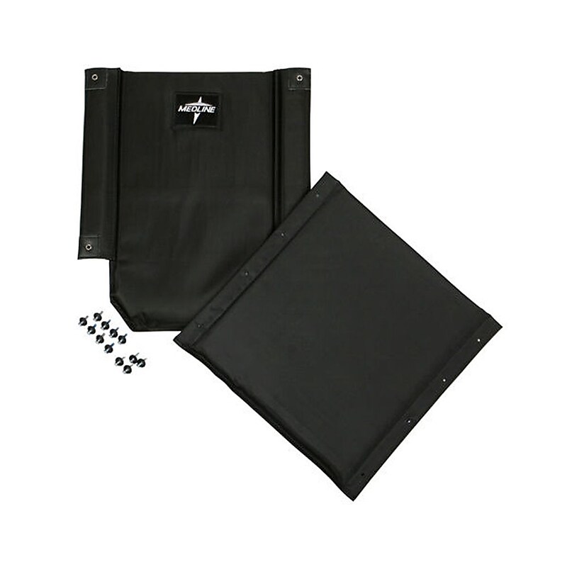 Medline Wheelchair Upholstery Set, Black (WCA806921K4S) image 1