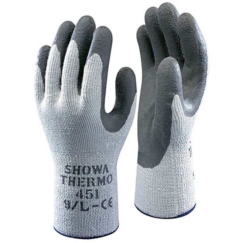Showa Best Palm Coated Work Gloves, Gray, 12/Pair image 1