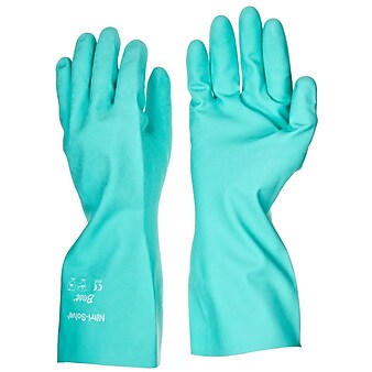 Showa Glove Nitri-Solve 730 Flock-Lined Nitrile Gloves, Size Group 8