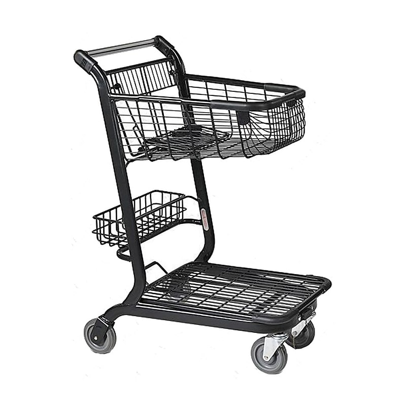 Versacart EXpress3500 Convenience Shopping Cart w/ Child Seat, 166.16 Liter, Black (101-350-B-C BLK) image 1