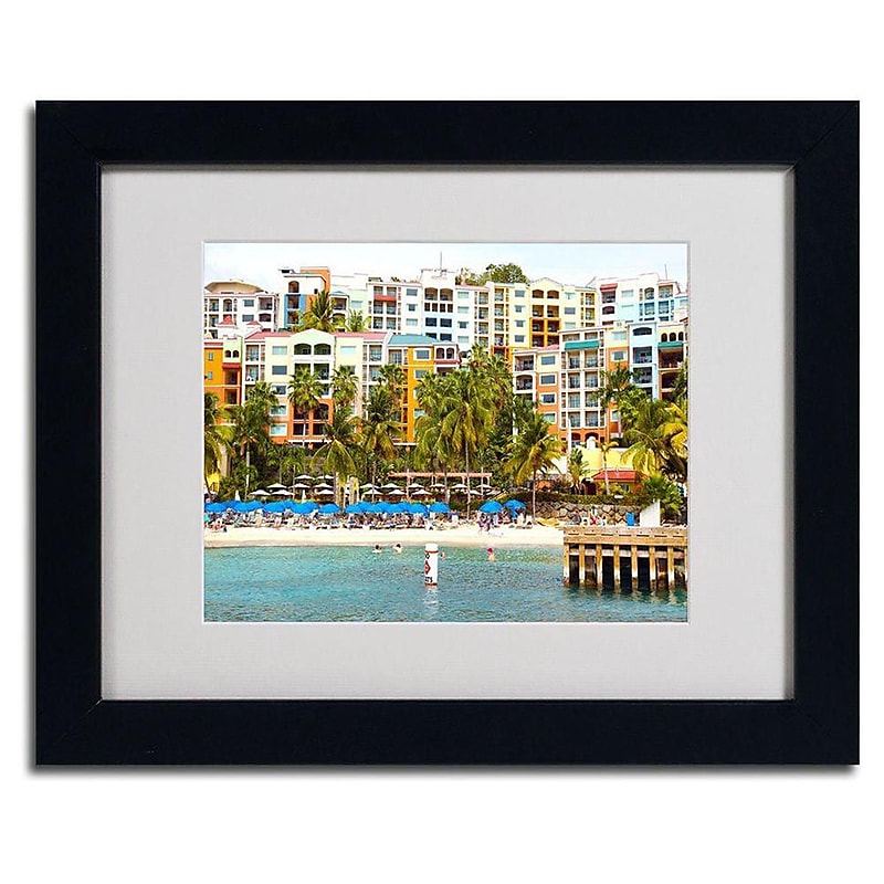 Trademark Fine Art CATeyes 'Virgin Islands 8' Matted Art Black Frame 11 x 14 Inches image 1