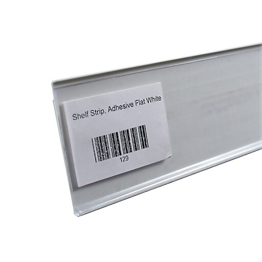 FFR Merchandising® Economy SelfAdhesive Data Strip® Label Holder, 3 1/2" x 47 3/4", White at