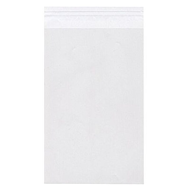 JAM Paper Cellophane Envelope with Self-Adhesive Closure, 13.4375 x 19.25, Clear, 1000/Carton (13.519.25CELLOB) image 1