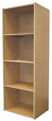 Ore International Home Decorators Collection 4 Shelf Mdf Open Bookcase Natural