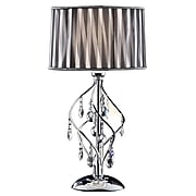 Ore International® 31" Lady Crystal Table Lamp, Black/White