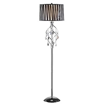 Ore International® 100W Lady Crystal Floor Lamp, Satin Nickel