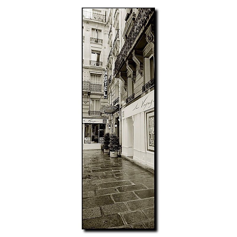 Trademark Fine Art 'Hotel in Paris' 12" x 36" Canvas Art image 1