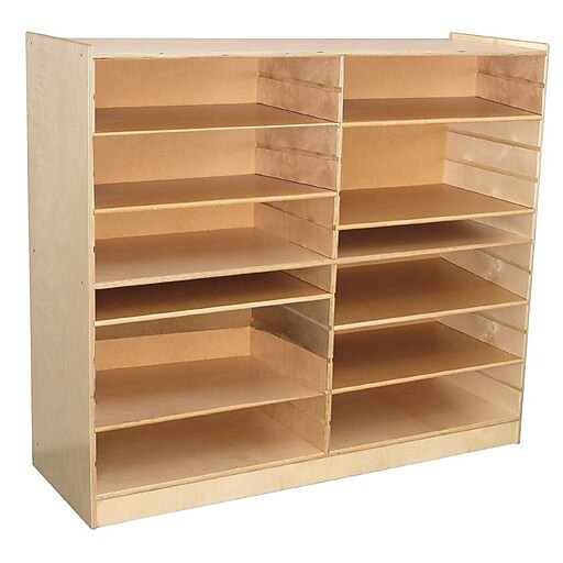 Wood Designs™ Mat Storage Center Shelves, Natural Wood at Staples