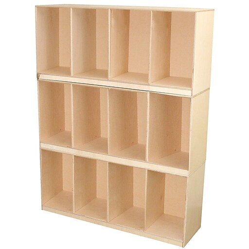 Wood Designs™ 46"W Open Stacking Locker, Wood at Staples