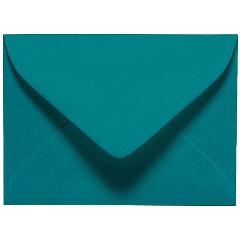 LUX 70lb 2 11/16"x3 11/16" #17 Mini Envelopes W/Glue, Teal Blue, 500/BX image 1