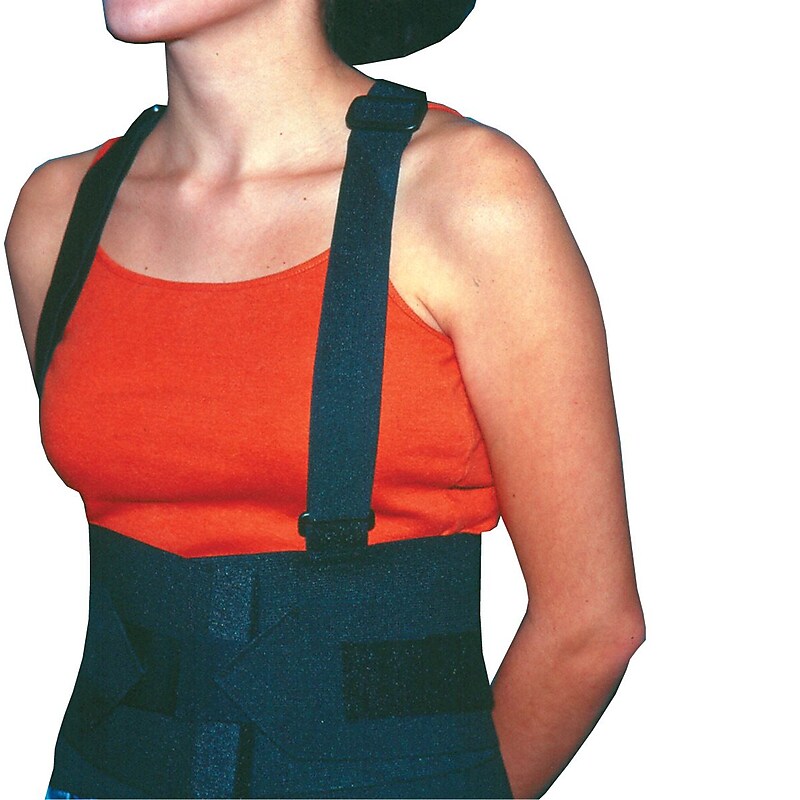 Mutual Industries Occu-Rite 9" Elastic Industrial Back Support, Black, XL image 1