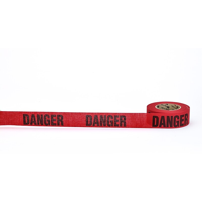 Mutual Industries "Danger" Repulpable Barricade Tape, 2" x 45 yds., Red, 30/Box (17771-79-2000) image 1