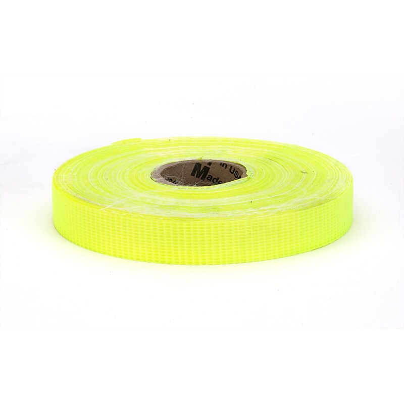 Mutual Industries Reinforced Barricade Tape, 3/4" x 50 yds., Glo Lime, 10/Box (17772-139-750) image 1