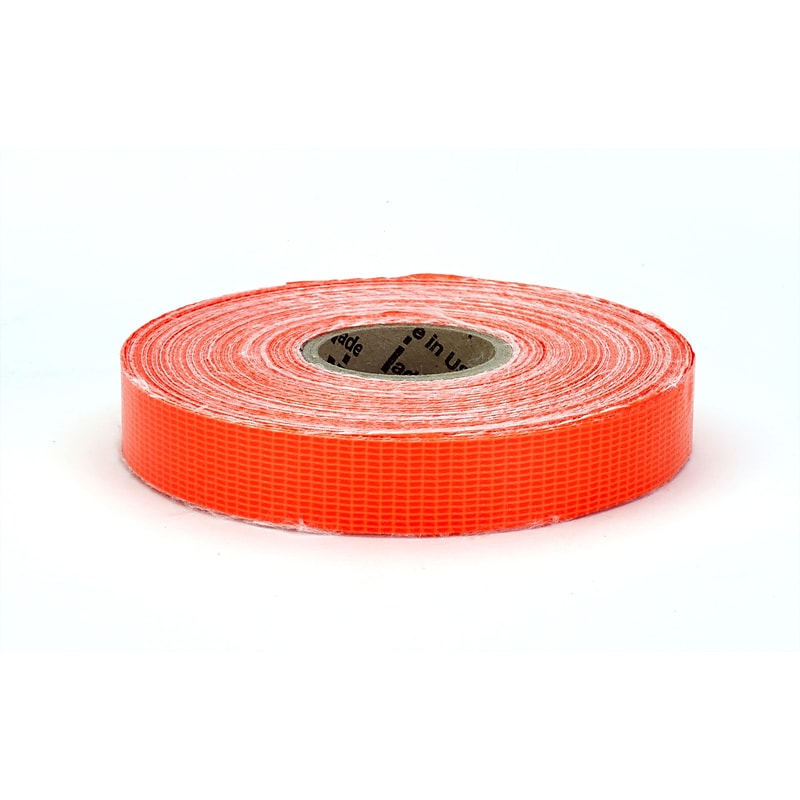 Mutual Industries Reinforced Barricade Tape, 3/4" x 50 yds., Glo Orange, 10/Box (17772-145-750) image 1