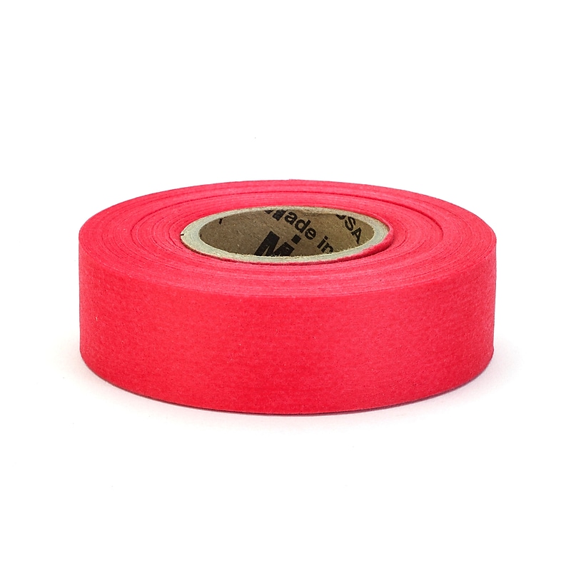 Mutual Industries Biodegradable Flagging Tape, 1" x 33.33 yds., Red (17781-79-1000) image 1