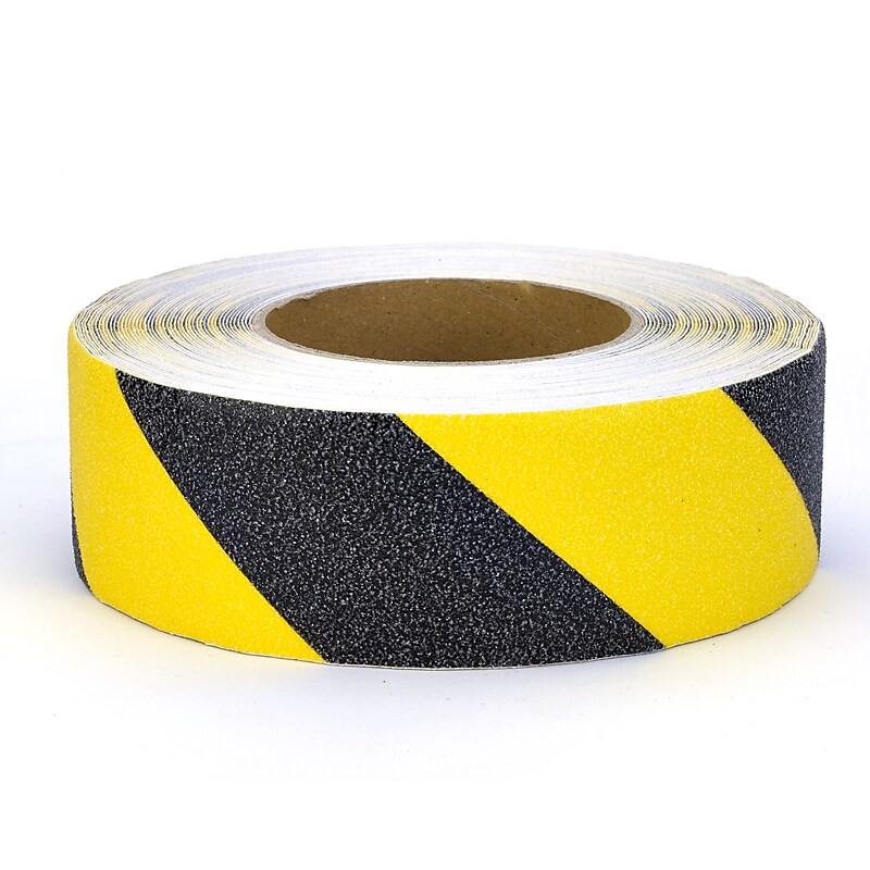 Mutual Industries Non-Skid Hazard Stripe Abrasive Tape, 2" x 20 yds., Yellow/Black (17796-0-2000) image 1