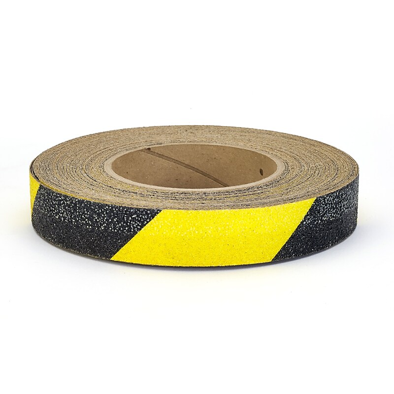 Mutual Industries Non-Skid Hazard Stripe Abrasive Tape, 1" x 20 yds., Yellow/Black (17796-0-1000) image 1