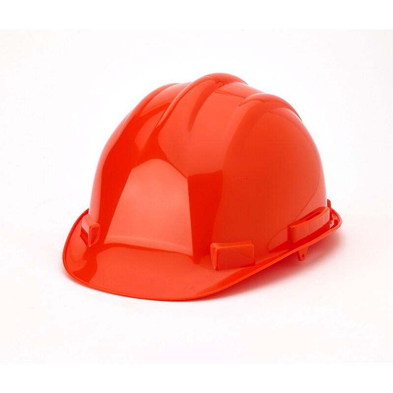 Mutual Industries 6-Point Ratchet Suspension Short Brim Hard Hat, Orange (50215-45) image 1