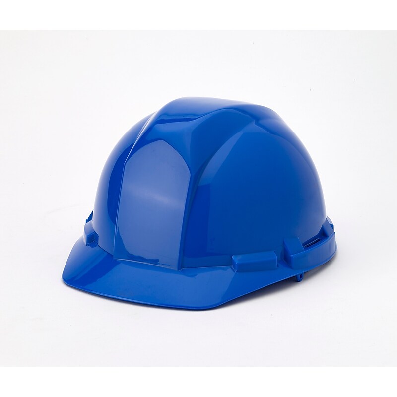 Mutual Industries 4-Point Ratchet Suspension Short Brim Hard Hat, Blue (50200-25) image 1