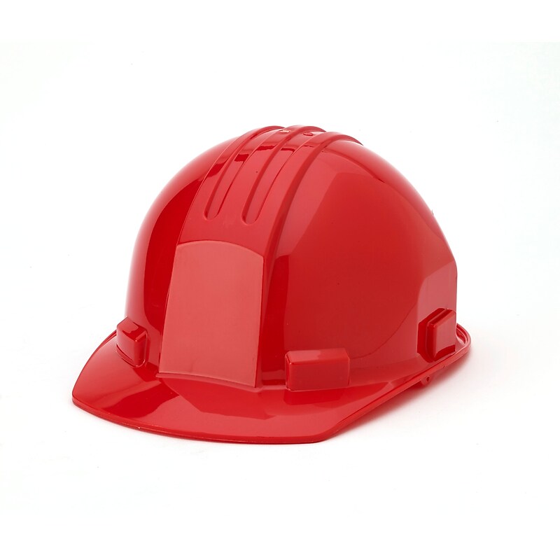 Mutual Industries 4-Point Pinlock Suspension Short Brim Hard Hat, Red (50100-79) image 1