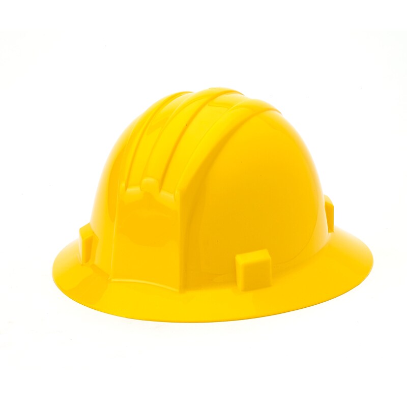 Mutual Industries Ratchet Suspension Full Brim Hard Hat, Yellow (50210-41) image 1