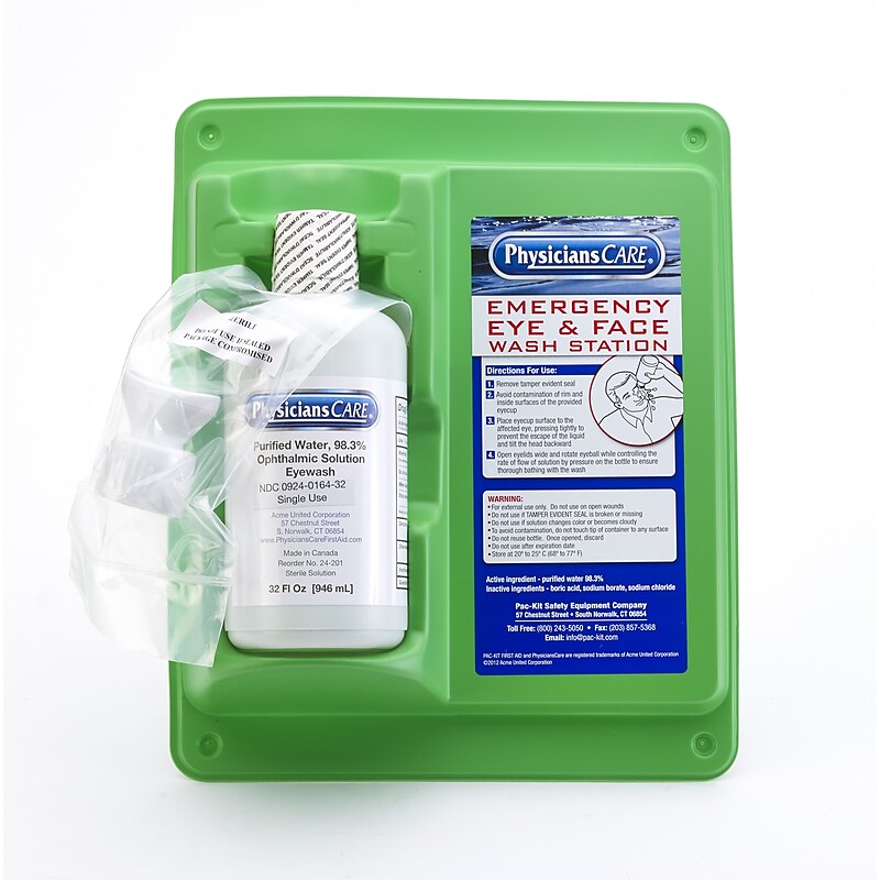 Mutual Industries Single Bottle Eye Wash Station, 32 oz. (50010) image 1