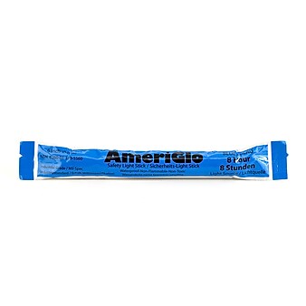 Cyalume® 8 Hour Safety Light Stick, 6", Blue, 10/Box