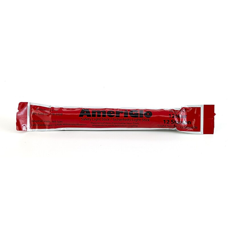 Cyalume® 12 Hour Safety Light Stick, 6", Red, 10/Box image 1