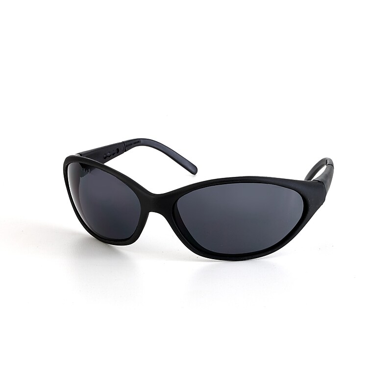 Mutual Industries Dolphin Safety Glasses With Black Matte Frame; Gray, 12/Pack image 1
