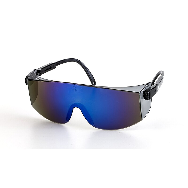 Mutual Industries Gator Safety Glasses; Blue Mirror, 12/Pack image 1