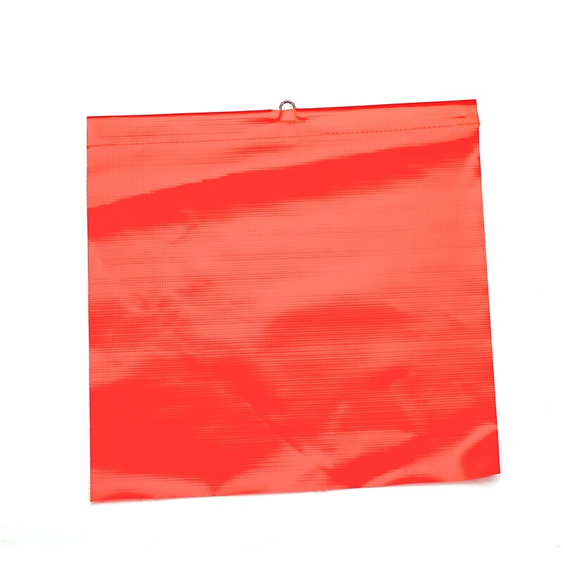 Mutual Industries Heavy-Duty Tailgate Safety Flag, 18" x 18", Orange, 10/Pack image 1