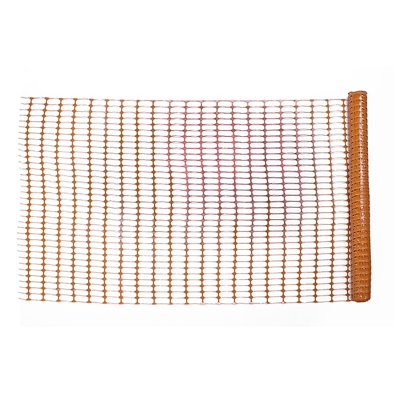 Mutual Industries 48" x 100'6" Plastic Safety Fence, Orange (14993-48) image 1