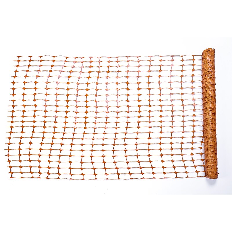 Mutual Industries 48" x 50'4" Plastic Safety Fence, Orange (14993-50) image 1